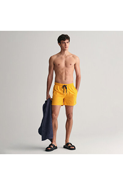 Gant Erkek Sarı Regular Fit Logolu Mayo Şort