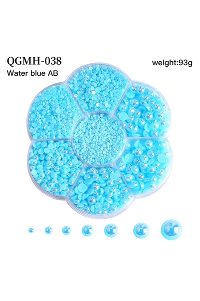 Venalisa 5600 Adet İnci Taş Tırnak Süsleme Nail Art WaterBlue AB