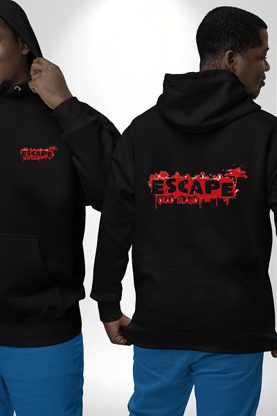 Angemiel Dead Island Black Hooded Unisex Sweatshirt - Death Island Pocket and Back Printed