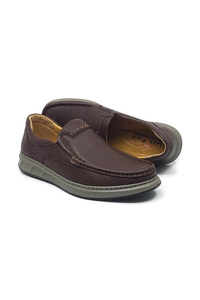 Luis Figo 100% Genuine Leather Orthopedic Men's Comfortable Daily Loafer Large Shoes 40-48