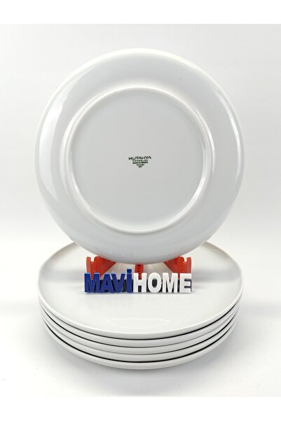 Kütahya Porselen Moderna Serisi 27 Cm Beyaz Servis Tabağı 6 Lı ( Amblemli )