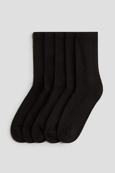 MEM SOCKS 5 bucăți de bază pentru prosop (talpă groasă) tricotaje tricotate cu cauciuc, șosete de tenis fără sudură