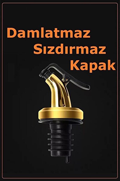 Albergio Gold 2'li 750 ml Zeytinyağı Sıvıyağ Şişesi Damlatmaz Yağdanlık Yağlık Ahşap Standlı Altın