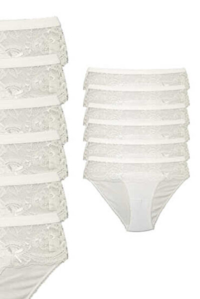 Tutku 736 Funda Bikini 12li Paket Beyaz