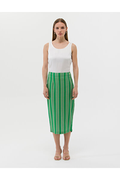 Pierre Cardin تنورة منسوجة عادية من الزمرد 50268486 -VR055