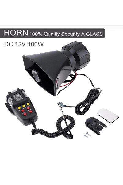 SİSA SENİSTESENAL 7 Sesli Mikrofonlu Megafon Siren 100 WATT Yüksek Sesli 12 V...