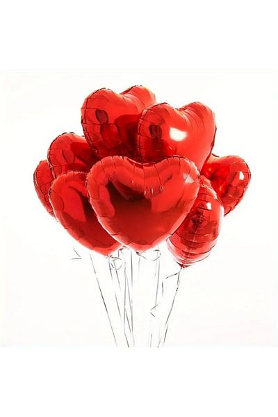 CUGY Romantic Birthday Set, Red Concept Party Celebration Set with Heart Love Written