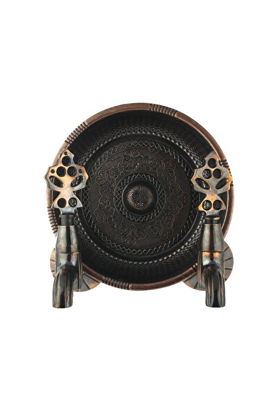 BS İkili Hamam Taslı Lüx Bakır Eskitme Osmanlı Musluk