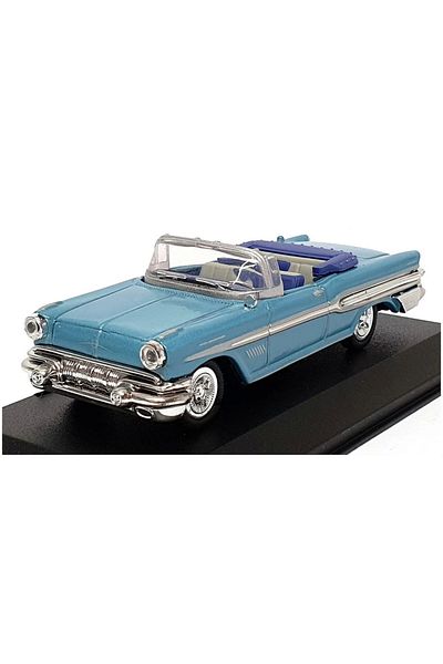 TOYFEST سيارات أمريكية كلاسيكية معدنية مرخصة بمقياس 1:43 - بونتياك بونفيل 1957 - 10 سم