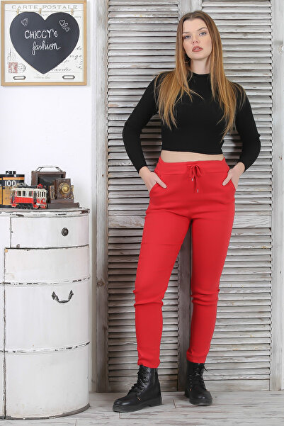 Chiccy Narçişi Παντελόνι Casual Woven με ελαστική και δεμένη μέση στενή πλευρά