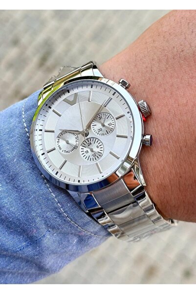 ÇENÇEN Tamamı Gümüş Erkek Kol Saat