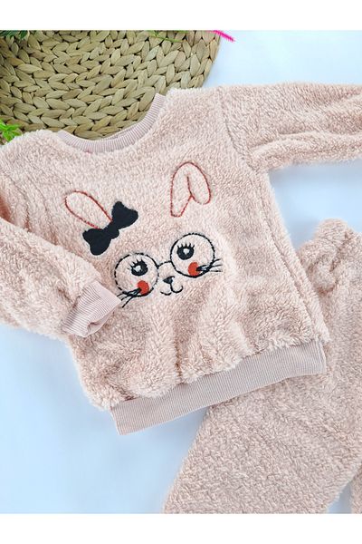 Butik Girl's / Boy's Fleece Plush Double Pajamas Set with Different Color Options