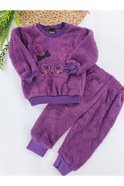 Butik Girl's / Boy's Fleece Plush Double Pajamas Set with Different Color Options