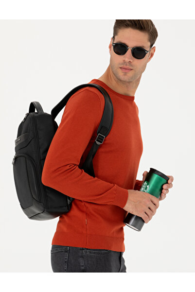 Pierre Cardin Kiremit Slim Fit Crew Neck Basic Knitwear Sweater 50270179-Vr031