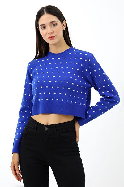 Devinka Жіноча трикотажна блуза з велосипедним коміром - коротка