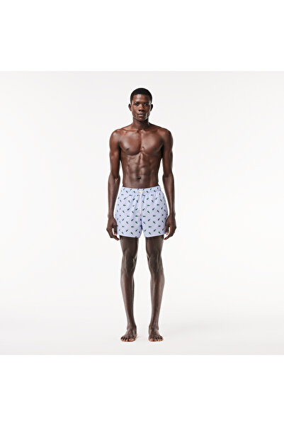 Lacoste Multi Logo Erkek Mavi Deniz Şortu