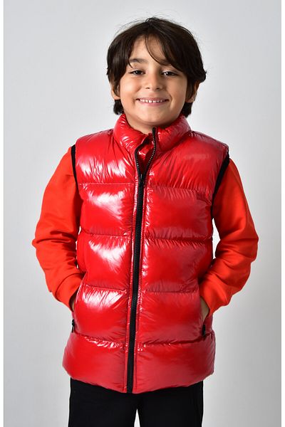 Banadamoda Boy's Shiny Puffer Vest