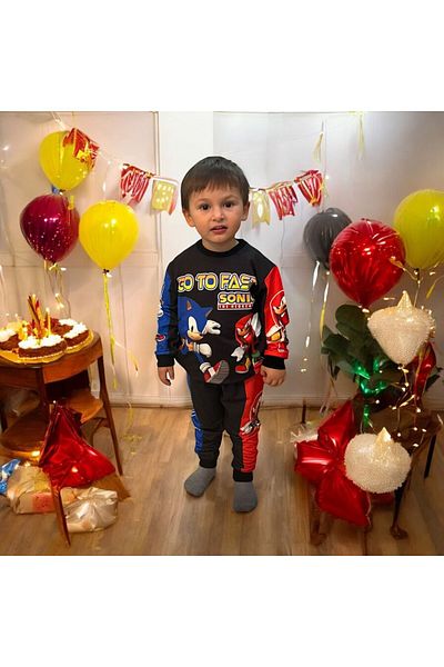 SEDİRLİ Σετ αθλητικών φόρμων Sonic Kids - Βαμβακερό και ροζ ύφασμα