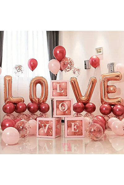 CUGY ROMANTİK PARTİ SETİ ÖZEL GÜNLER SEVGİLİLER YILDÖNÜMÜ KONSEPT LOVE & KALP...