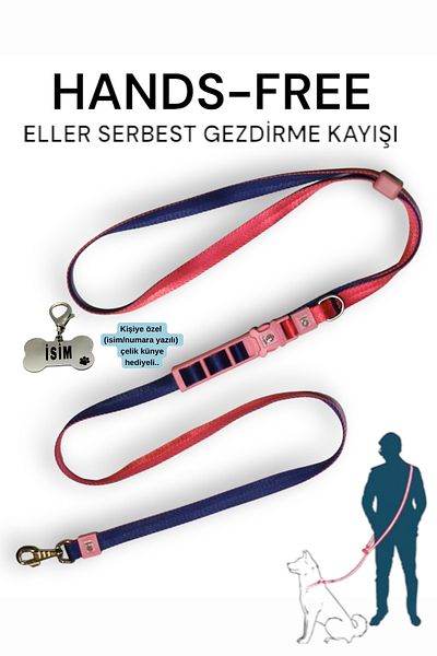 CARAMELOS Hands-Free Hands Free Travel Strap with Named Steel Tag Gift