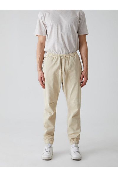 Ltb Μπεζ Jogger Waist Παντελόνι - Εφαρμογή