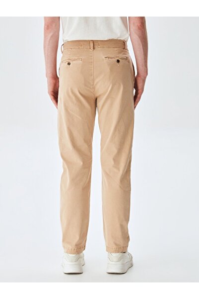 Ltb Textured Comfortable Cream Trousers