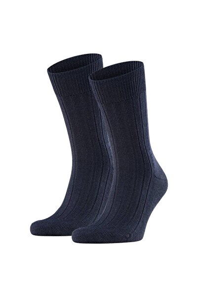 FALKE Herren Socken 2er Pack - Teppich im Schuh, Merinowolle, Unifarben