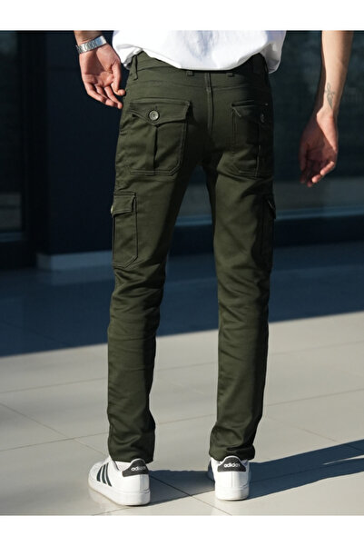 WKM Ανδρικό παντελόνι με κανονική εφαρμογή Lycra Cargo Pocket