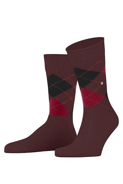 Burlington Herren Socken - Dundee, Rautenmuster, Kurzsocken, Wolle, One Size