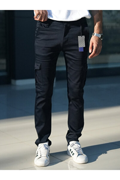 WKM Ανδρικό παντελόνι με κανονική εφαρμογή Lycra Cargo Pocket