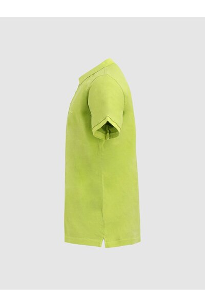 Ltb Μπλουζάκι Faded Effect Polo Neck Green