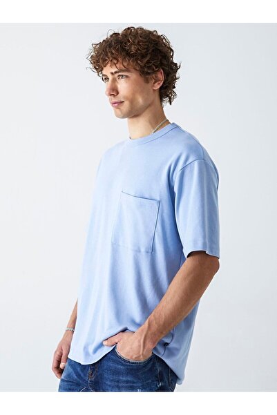 Ltb Синя футболка вільного крою з кишенями