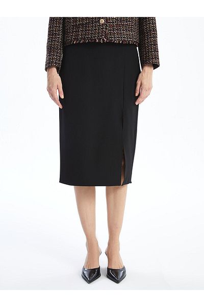 LC Waikiki Lcwk Women's Pencil Skirt with Zipper Waist