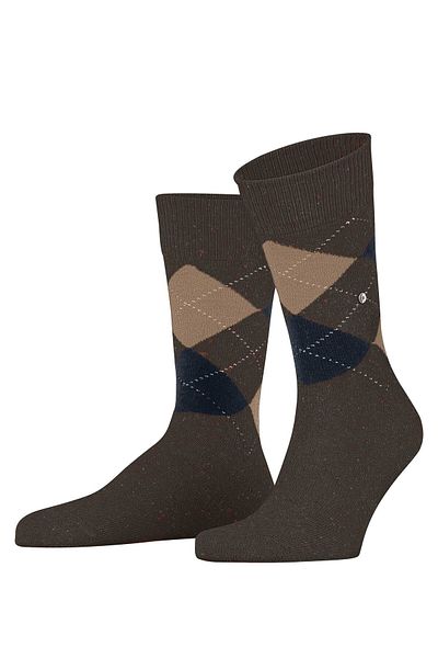 Burlington Herren Socken - Dundee, Rautenmuster, Kurzsocken, Wolle, One Size