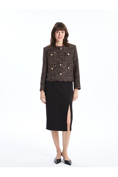 LC Waikiki Lcwk Women's Pencil Skirt with Zipper Waist