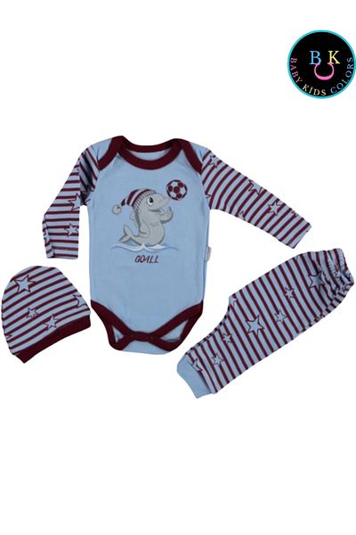 baby kids colors 3-Piece Fan Bodysuit Set