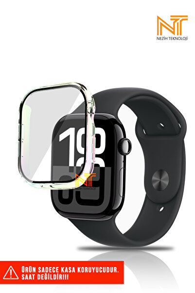 Nezih Case Apple Watch Serisi 10Uyumlu  42mm Sert PC Kasa Metal Kaplama  Çerç...