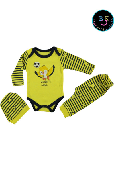 baby kids colors 3-Piece Fan Bodysuit Set