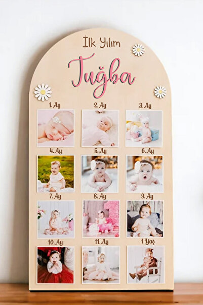 home trend değer verdiklerinize My First Year Baby Memory Photo Frame