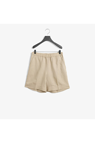 Gant Kadın Bej Relaxed Fit Keten Şort