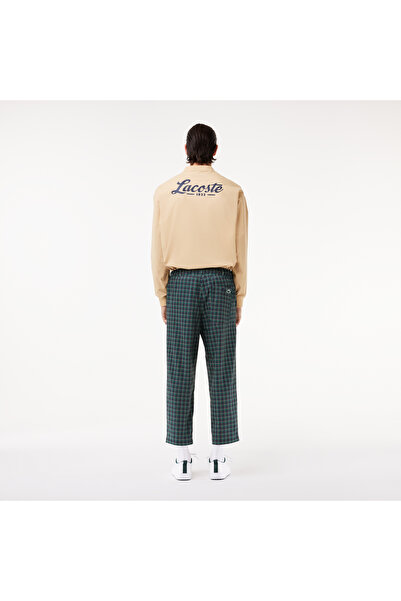 Lacoste Erkek Straight Fit Chino Renkli Ekose Pantolon