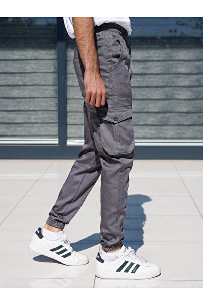WKM Regular Fit Kesim Kargo Cepli Beli Lastikli Jogger Erkek Pantolon