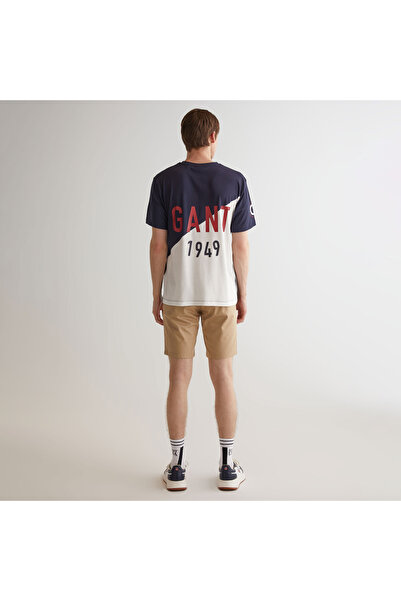 Gant Erkek Lacivert Regular Fit Bisiklet Yaka Logolu T-shirt