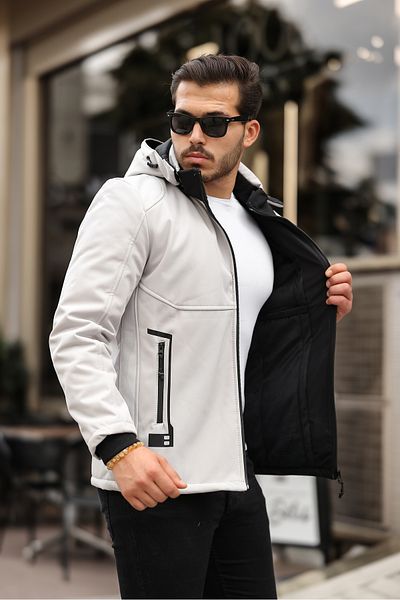 Jaglion Ανδρικό παλτό ορειβατικού σκιέρ Softshell για εξωτερικούς χώρους, αδιάβροχο και αντιανεμικό