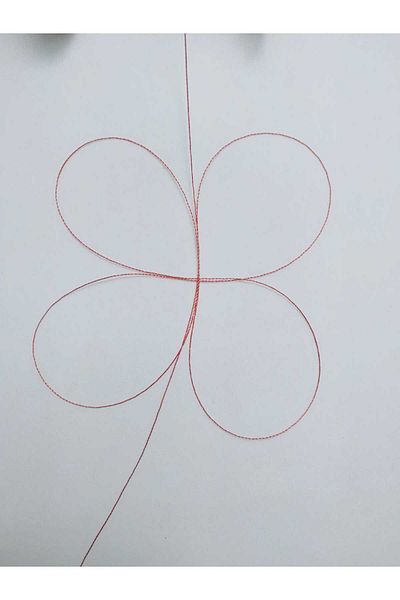 Eskişehir hobi sanat 0.2 mm 100 Meters Rosary String Rose Red Color (Thinest Rosary String)