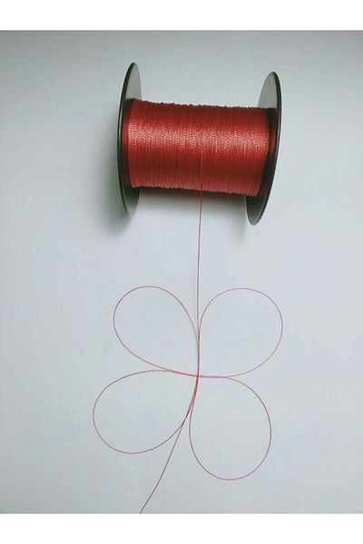 Eskişehir hobi sanat 0.2 mm 100 Meters Rosary String Rose Red Color (Thinest Rosary String)