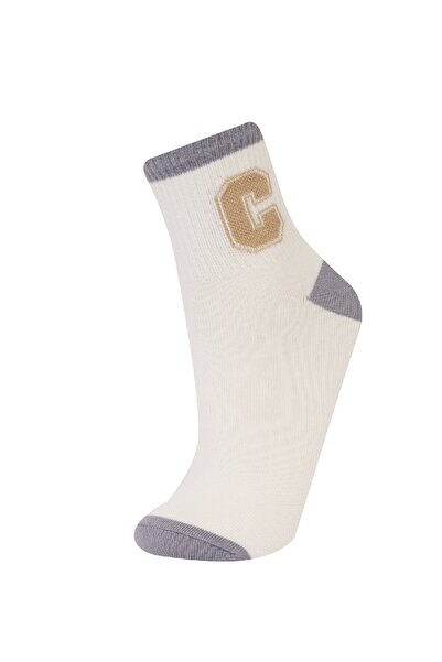 DeFacto Women's Comfortable Elastic 5-Piece Cotton Socks D0997Axns