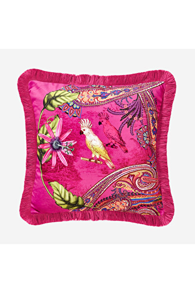 CHIARA ALESSI Magic Garden Pembe Kadife Dekoratif Yastık 45X45 Cm