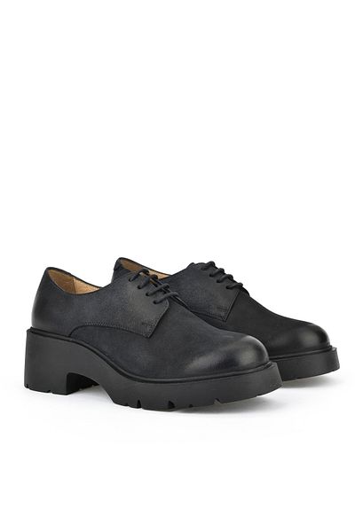 Ziya Pantofi de damă din piele naturală nubuc negru - 1431030 Z24166