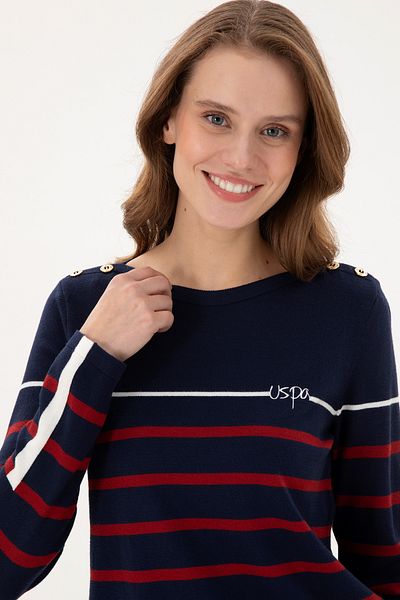 U.S. Polo Assn. Γυναικείο πουλόβερ Navy Blue Crew Neck 50291573 -vr033
